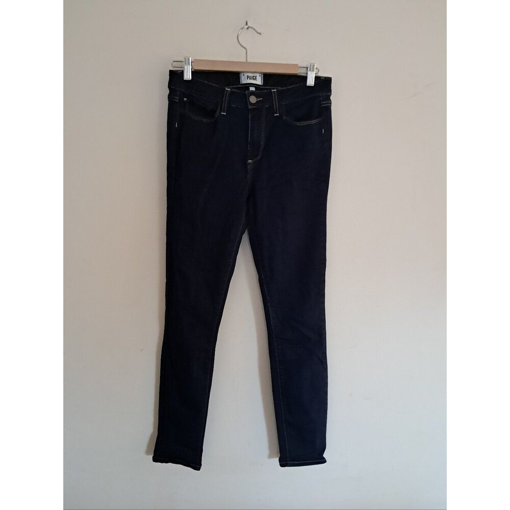 Paige Jeans Women's 28 Black Hoxton Ankle Skinny Denim Classic Fitted